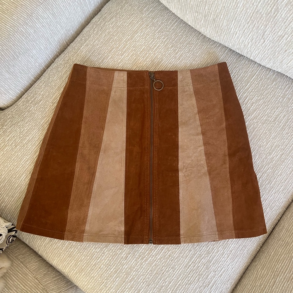 Brand new w/o tags White Crow zip-up color block mini skirt size S
